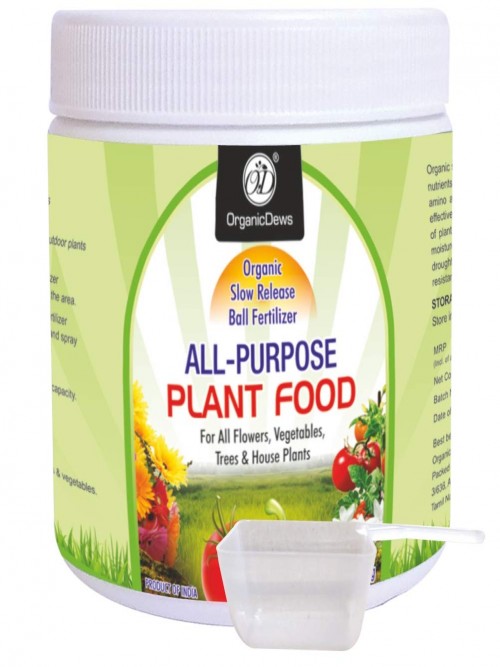 OrganicDews All-Purpose Plant Food 300 g - Slow Release Ball Fertilizer for All Flower, Veggie and Fruiting Plants - Indoor and Outdoor Plants