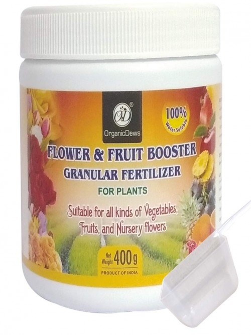 OrganicDews Flower and Fruit Booster Granular Fertilizer for Plants 400 g