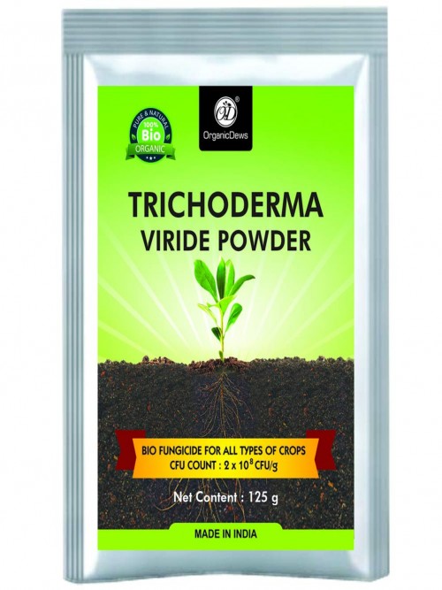 OrganicDews Trichoderma Viride Powder - (2 x 10^8 CFU per Gram) Bio Fungicide - Prevents Fungal and Bacterial Diseases in Plants